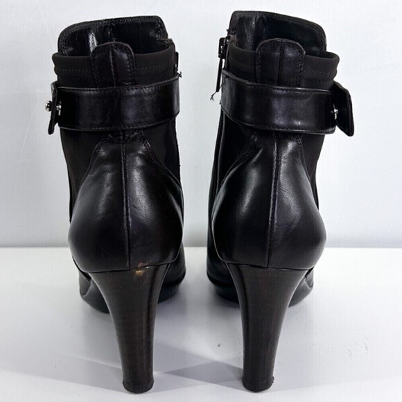 Aquatalia Dark Brown Leather Rouge Royal Heeled Ankle Boots Kate Middleton 11 - Picture 5 of 10